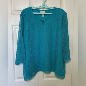 Alfred Dunner Plus Size 1X long sleeve top